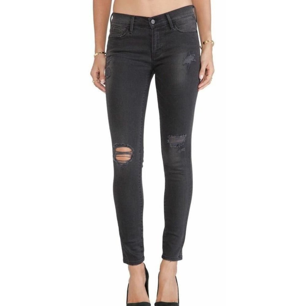 FRAME distressed‎ la skinny de jeanne jeans